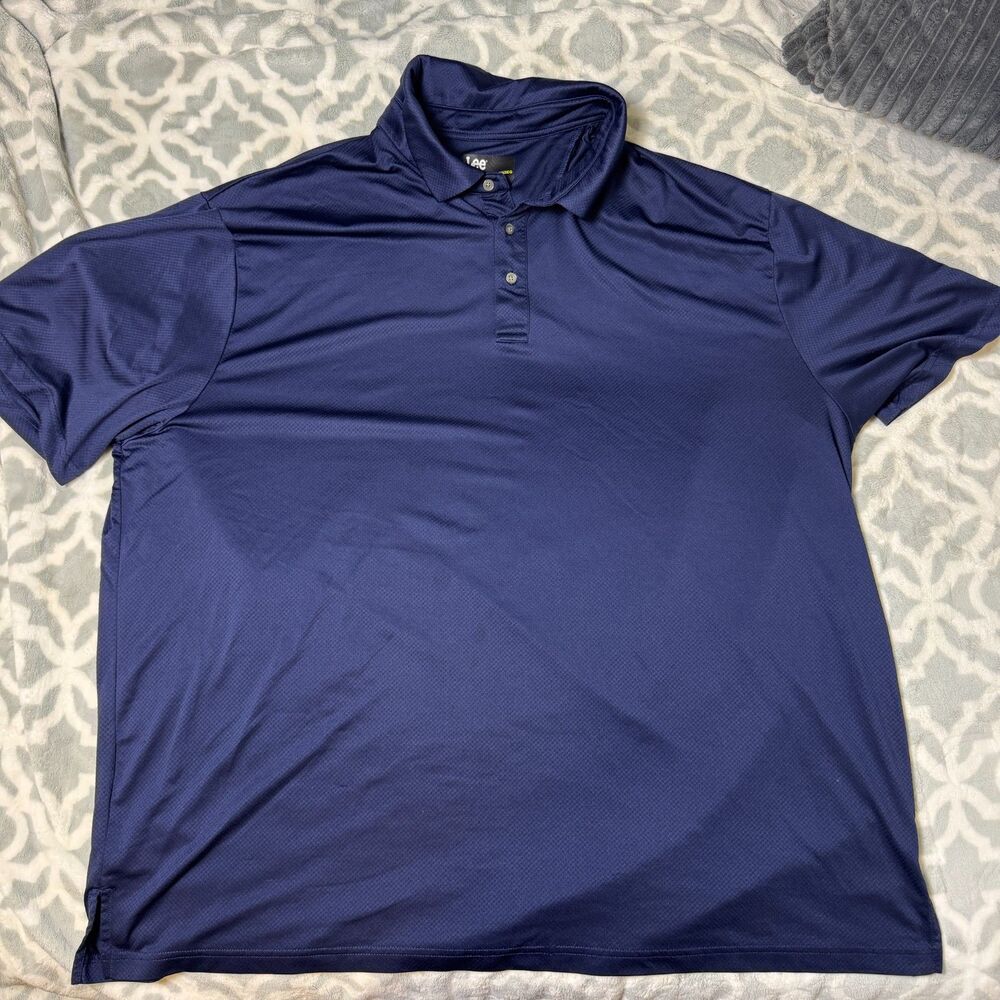 Lee Golf Series Men's 3XL Navy Performance Polo Short Sleeve Moisture Wick